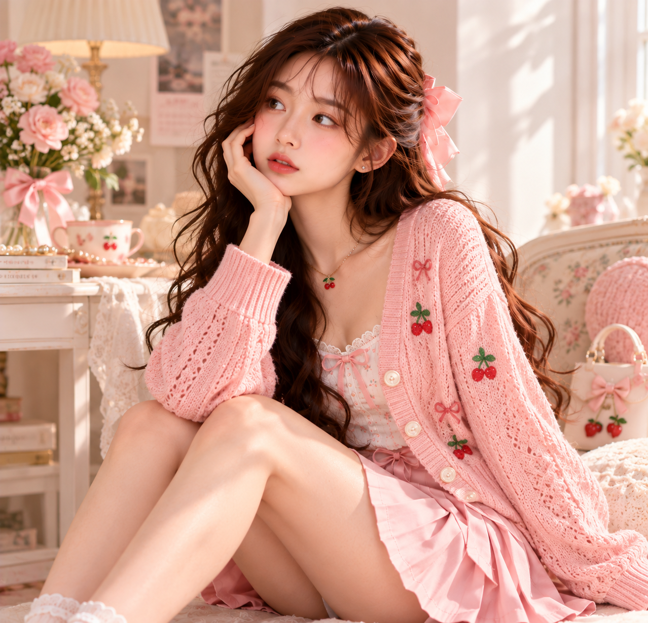 Cardigan len mỏng
