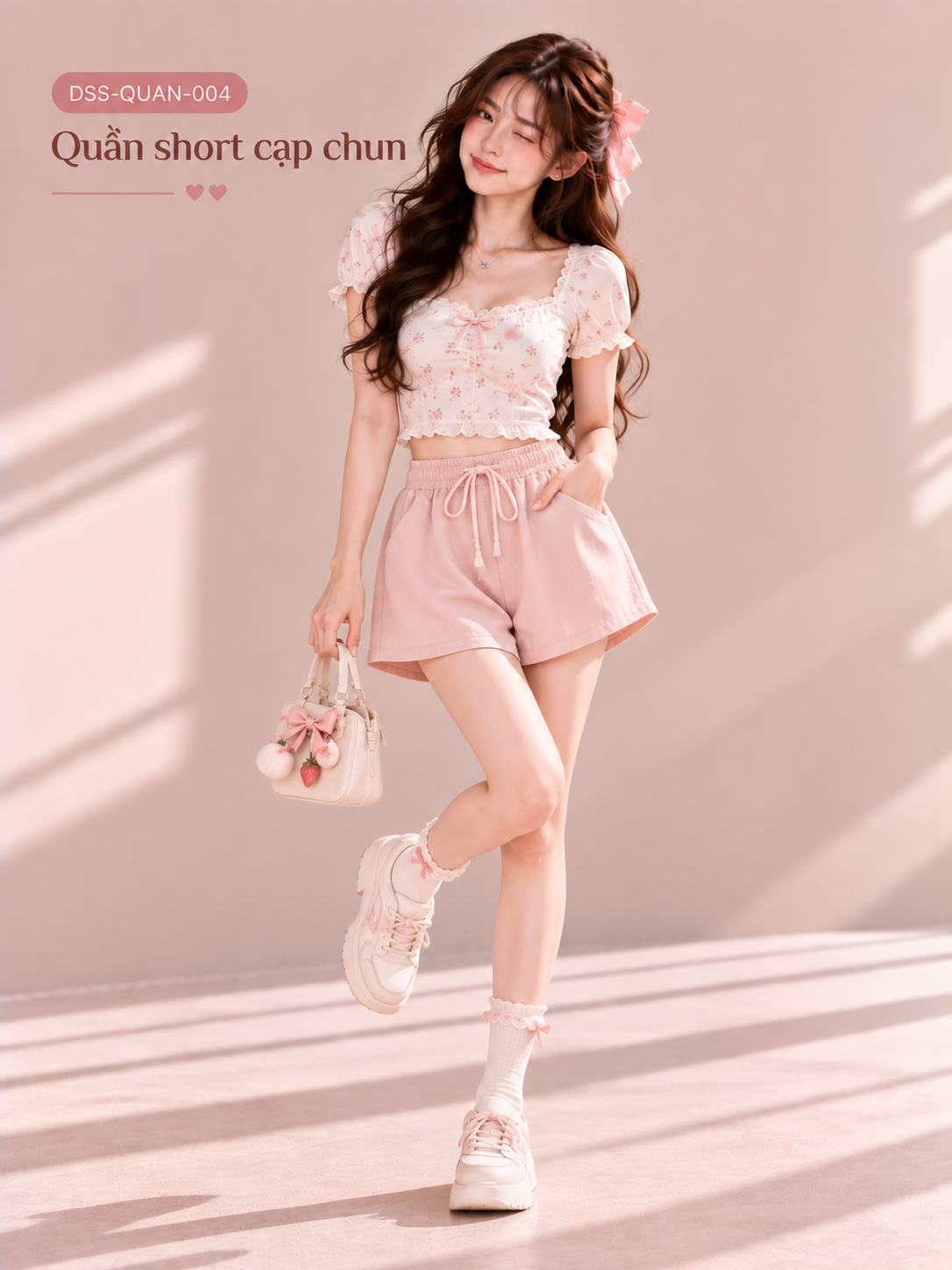 Quần short cạp chun